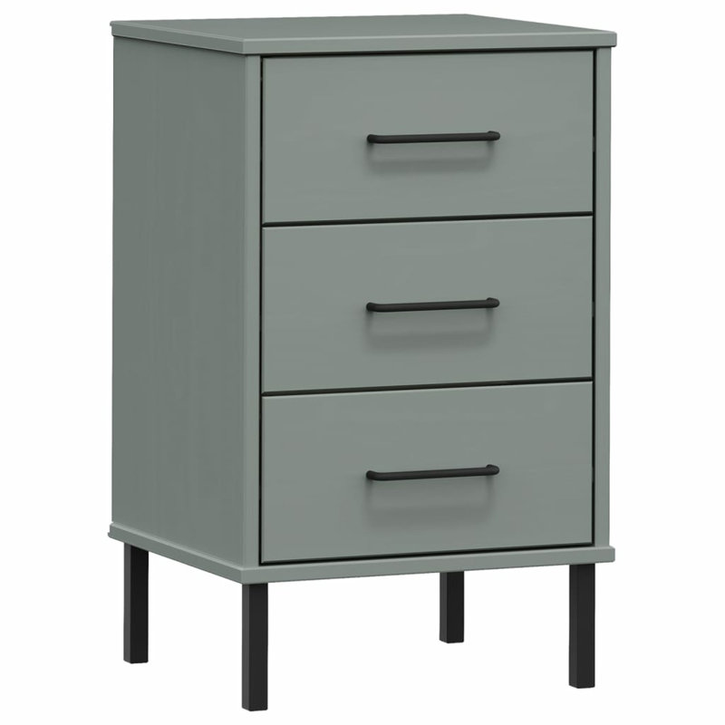 40cm W Bedside Table, Grey