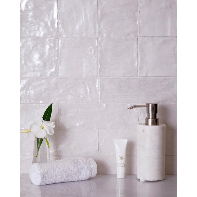 4" X 4" Ceramic Tile For Kitchen, Bathroom Or Wall Panel, White