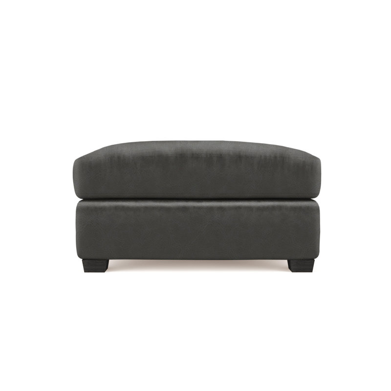Repose-pieds Thompson, Brun foncé, Cuir rétro graphite