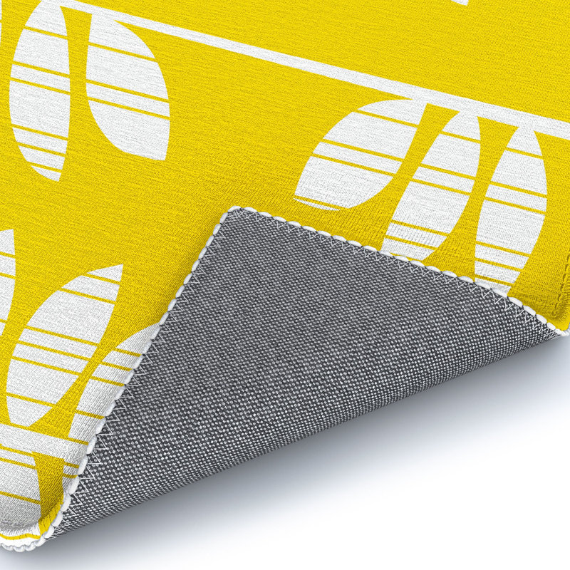Tapis jaune floral, Rectangle 2 pi x 3 pi