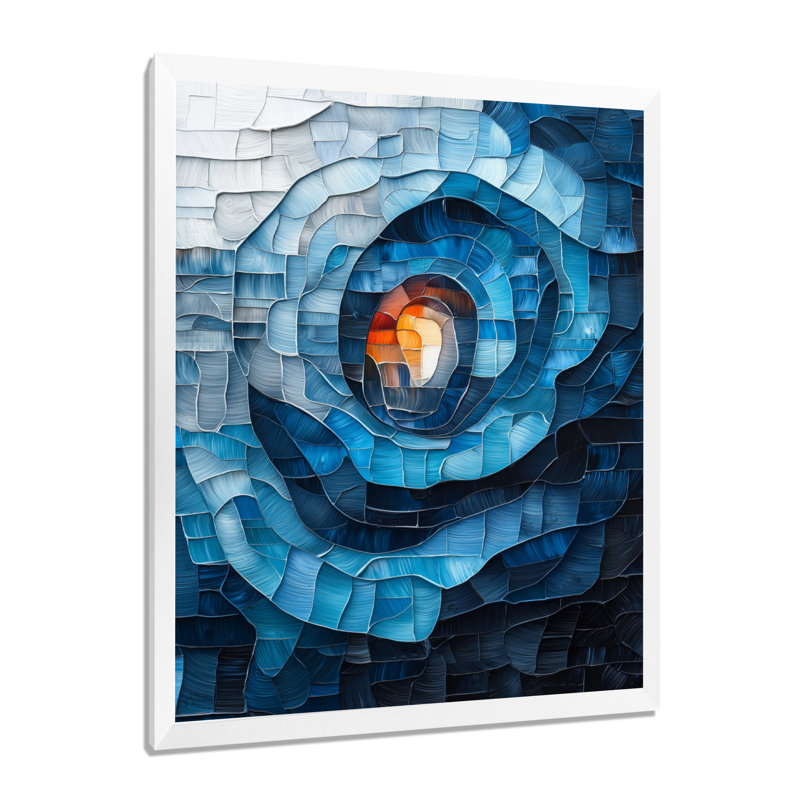 Omario - Abstract Wall Art, 32" H x 24" W, Framed Print without Mat, White