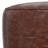 Connor 34"W Upholstered Genuine Leather Boho Round Coffee Table Pouf