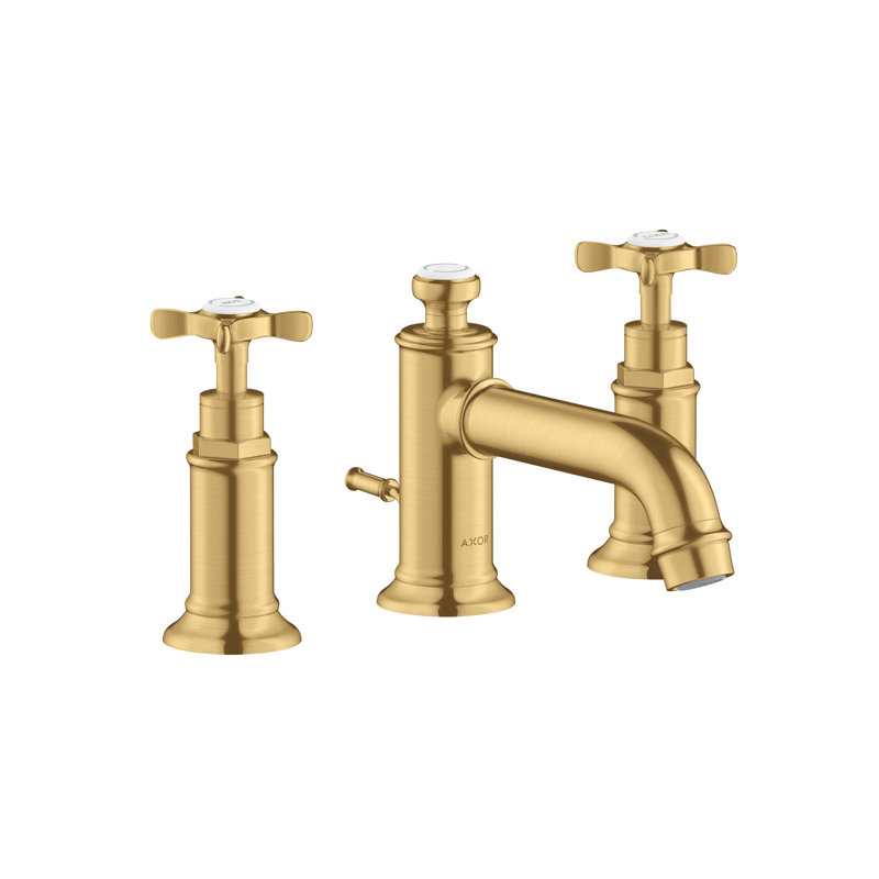 Montreux 4.88" Widespread Bathroom Faucet, Brushed Gold Optic, Cross