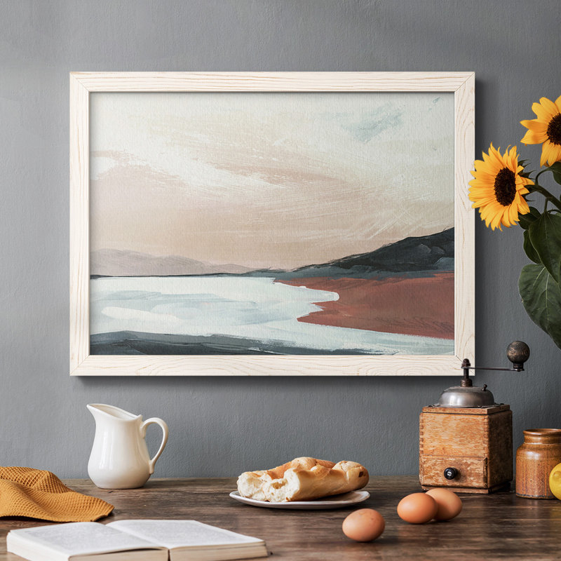 Paynes Coast II, reproduction d'art sur toile, Cadre blanc, H 14 po x l 20 po x P 1,5 po