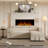 96" Multi-Functional Pull-Out Sofa Bed L-Shape Sectional Sofa With Adjustable Headrest