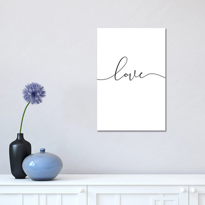 «Love» par Ninhol - art textuel sur toile tendue
