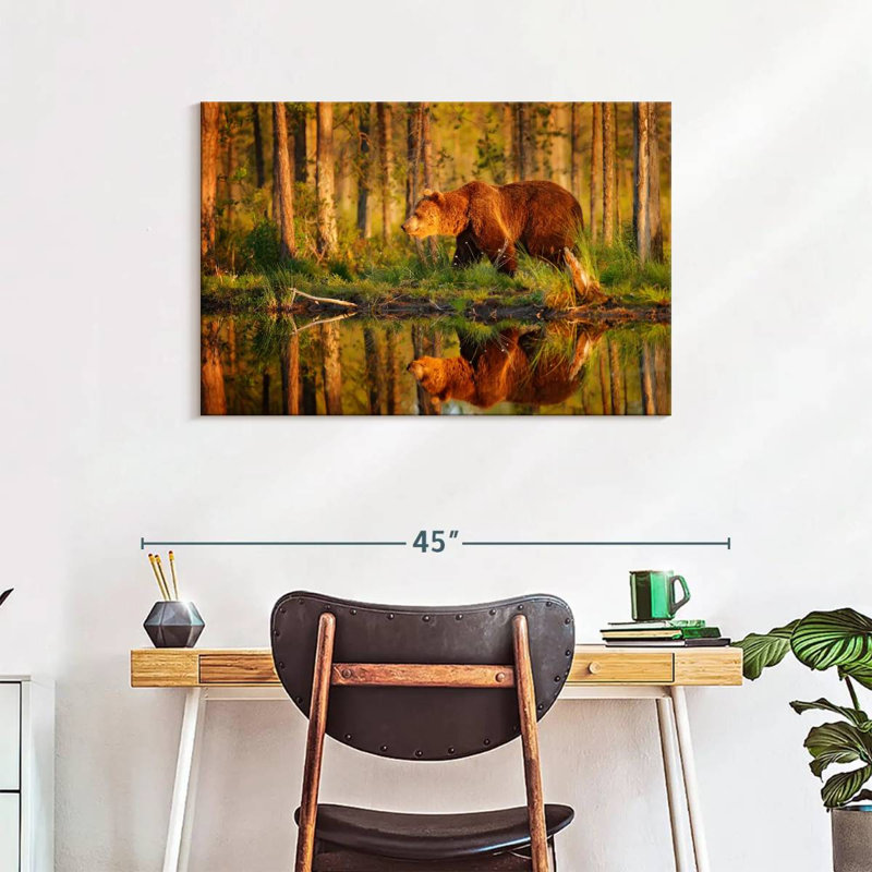 Brampt Wild Forest Bear, 24" H x 36" W