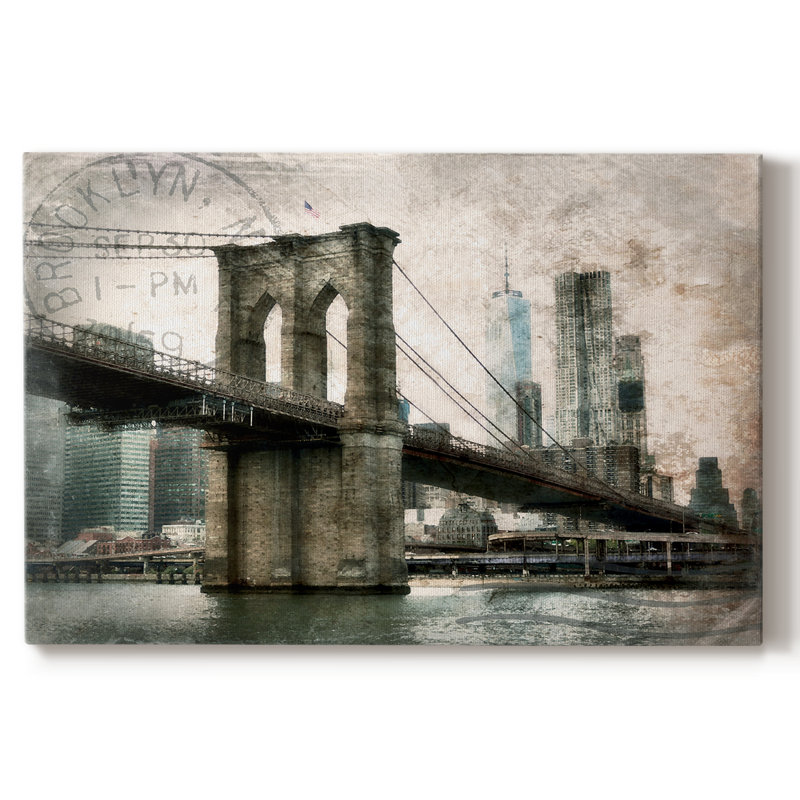 NY Brooklyn Bridge -Gallery Wrapped Cavas, 24X36