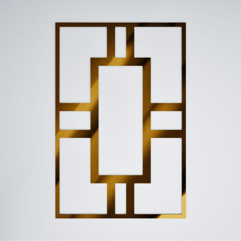 Hastings Decorative Fretwork Acrylic Wall Panels, Medium, 10 1/4"W x 15 3/8"H x 1/8"T, Bronze Mirror, Bronze