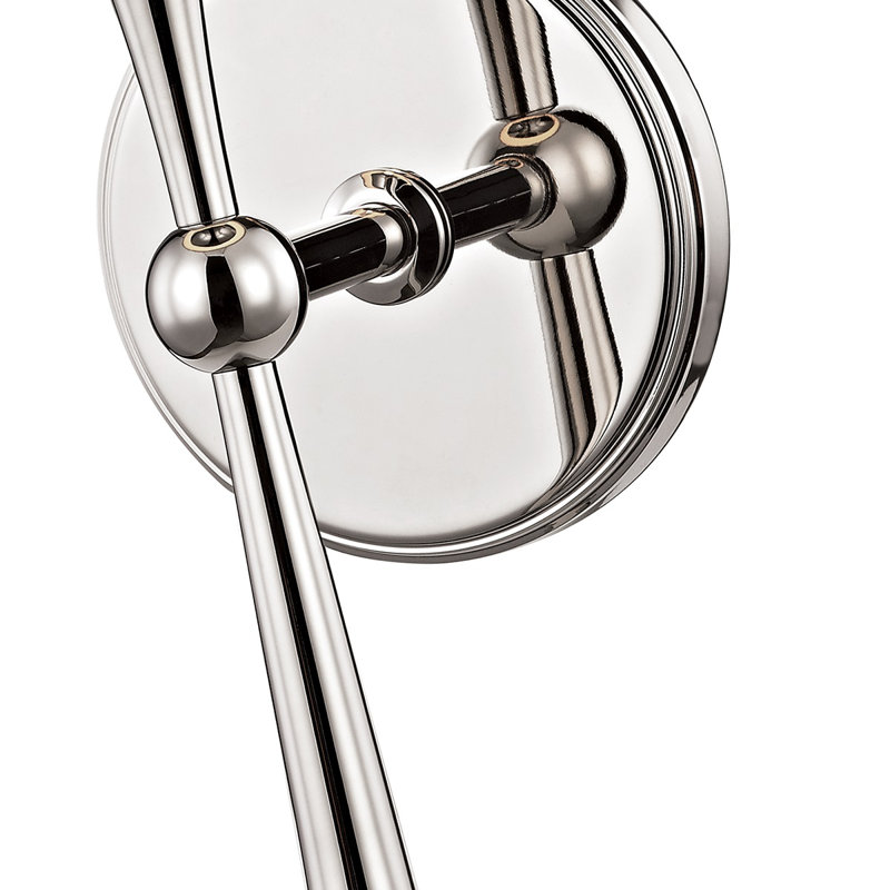 Islip 1 Light Armed Sconce, Polished Nickel