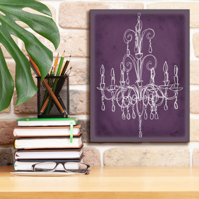 «Plum Chandelier Sketch 2» par Ethan Harper, art mural sur toile
