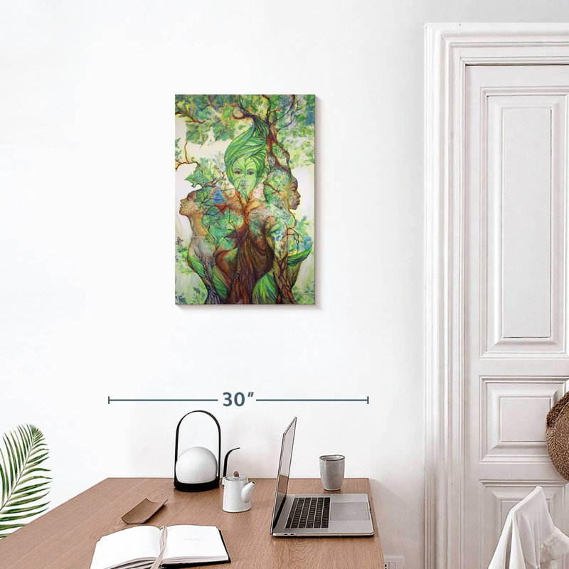 Kelan, la fée des arbres, H 24 po x l 16 po