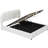 White Fleece Full Size Platform Bed With Silent Hydraulic Storage-1274164652
