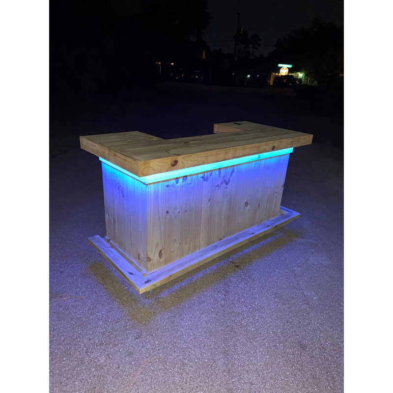 6ft U-Shaped Bar Counter Deposit Only Indoor Outdoor Reception Desk Cash Wrap Station