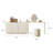 55.1'' Modern L-Shaped Makeup Vanities, Bedroom Dresser with 3 Drawers, 2 Caninets, Not Assembled Need