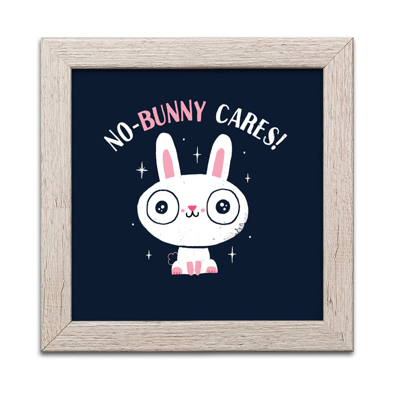 « no lapin préoccupe », impression, Papier encadré patiné, H 12 po x l 12 po x P 0,75 po