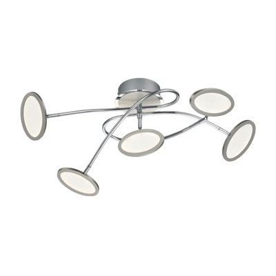 Dubbo 5 - Light 26" Sputnik Modern Linear LED Flush Mount