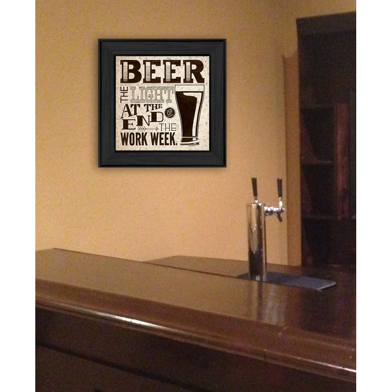 «Beer- Work Week», art mural encadré pour le salon et la maison par Deb Strain