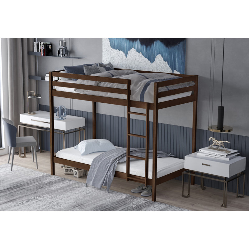 Goodfield Kids Twin Bunk Bed, Walnut