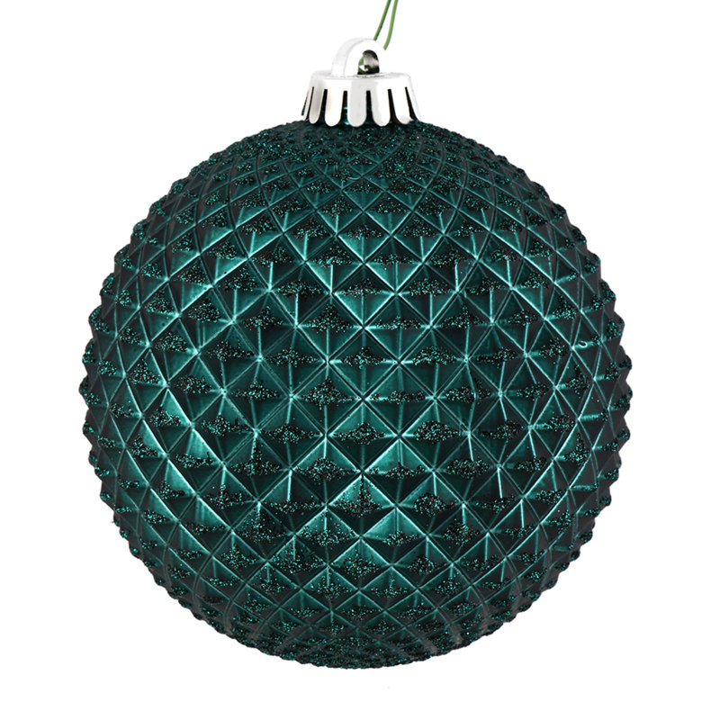 Ornement boule Durian Glitter, Bleu mer