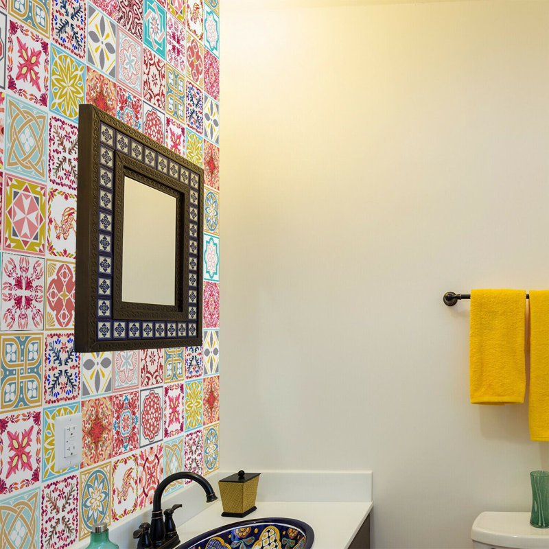 Carmala 38.1cm W x 38.1cm L Vinyl Peel and Stick Mosaic Tile