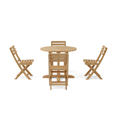 Descanso Alabama Outdoor 5 - Piece Teak Dining Set
