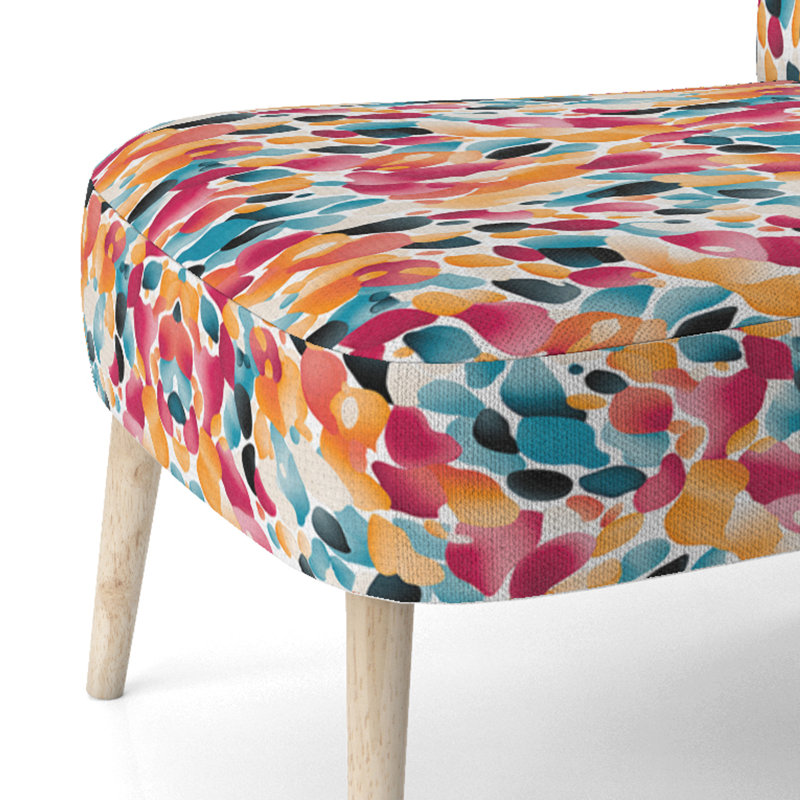 Chaise d'appoint rembourrée rose et bleue Wild Wild