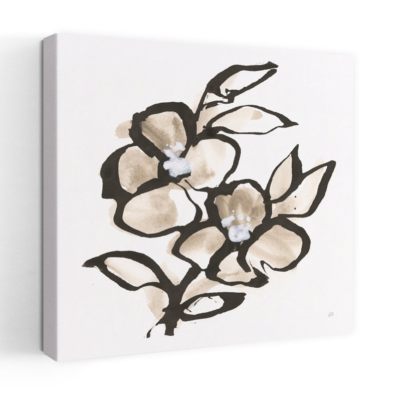 Art floral contemporain Bold Greige IV, H 36 po x l 36 po