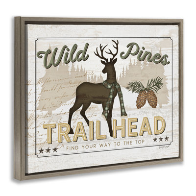 Art mural sur toile Wild Pines Trailhead Floater, design par Jennifer Pugh