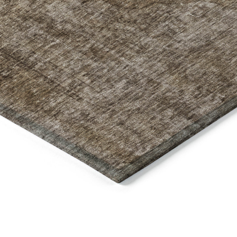 Tapis intérieur / extérieur 9 pi x 12 pi brun et beige lavable