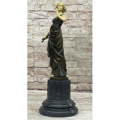 Jamilla Signed Preiss Vibrant Young Woman W/ Sword Statue Bronze Metal  Resin Art Figurine Figure