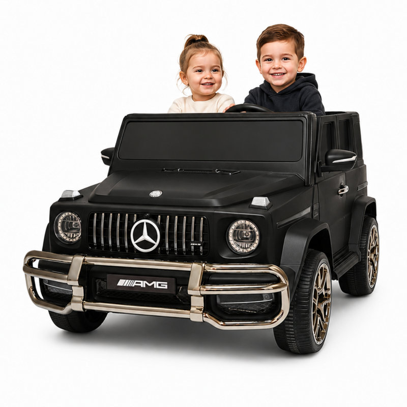 2 places 24V 7AH pour enfants avec roues EVA, musique Bluetooth, RC