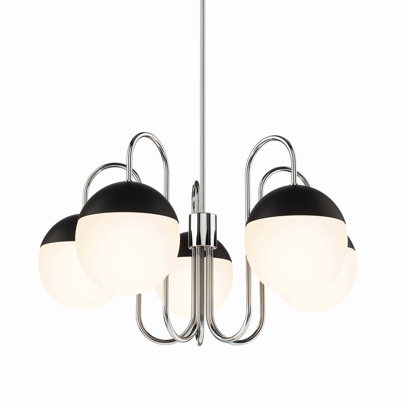Lustre 5 lumières Stellar par Modway, Nickel poli