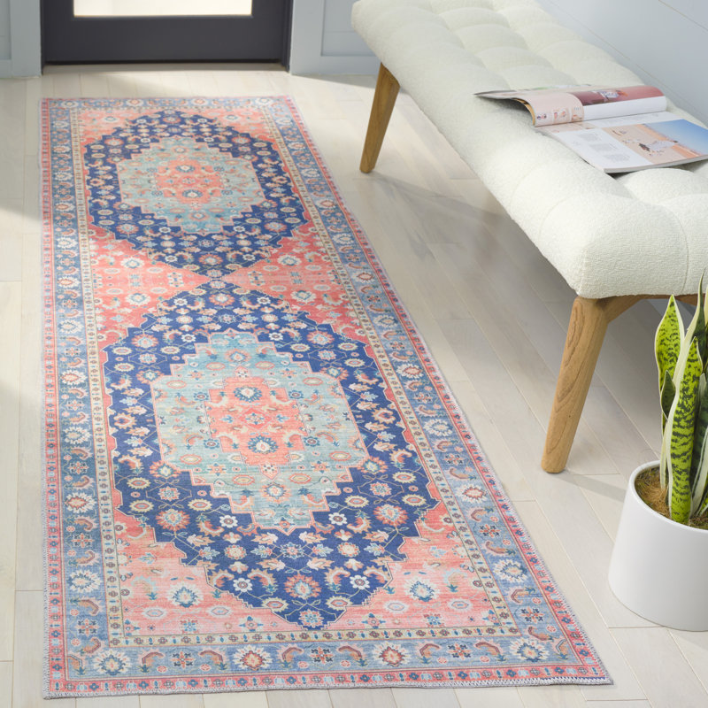 Maritess Machine Washable Southwestern Rug, Runner 2'6" x 8'