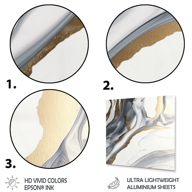 Glam Abstract Wall Decor on Metal, 29" H x 29" W x 1" D