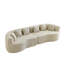 Canapé modulaire incurvé avec siège profond, support en mousse à mémoire de forme nuage, chenille de luxe sans assemblage à quatre places pour une détente ultime et un confort spacieux.