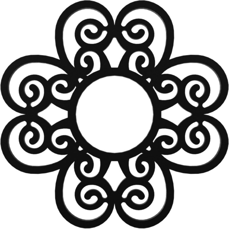 Médaillon de plafond 16 po x P 5 po x P 5 po x P 1,5 po Cohen, H 16 po x l 16 po x P 0,5 po, Noir