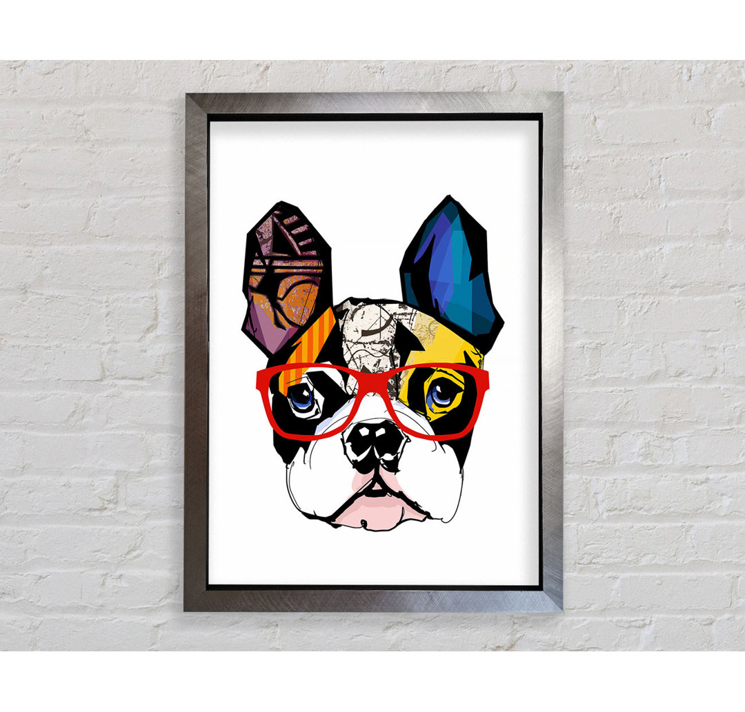 Popart Französische Bulldogge Pooch - Einzelner Bilderrahmen Kunstdrucke