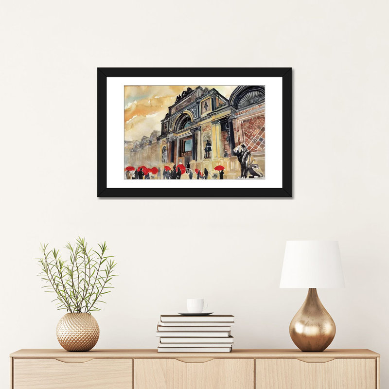 «Glyptotek» par Maja Wronska, impression sur toile, H 16 po x l 24 po x P 1 po, Papier d'art encadré noir, Blanc