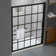 Cyrus 60"W x 72"H Single Sliding Aluminum Framed Black-Grid Shower Door with Heat Soaking Process and Protective Coating Treatment