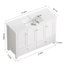 Meuble-lavabo de luxe avec lavabo en résine et rangement à fermeture en douceur-1163108019
