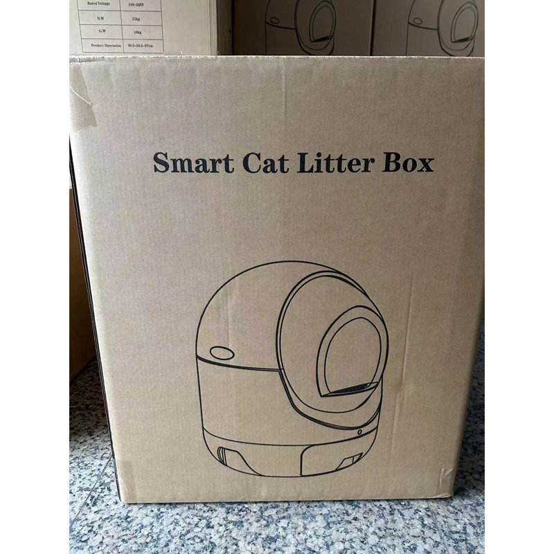Smart Automatic Cat Litter Box,Automatic Scooping and Odor Removal, App Control, Support 5G&2.4G WiFi for Multiple Cats, Double Odor Removal
