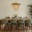 Luminaire de salle à manger élégant en cristal de style Mid-Century à 5 lumières de 20 po Kahlil-1660265434