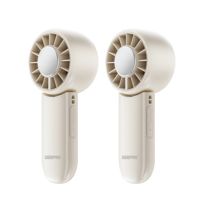 GEEPAS Rechargeable Fan | Mini Foldable Portable USB Fan for Travel Camping Office Outdoor Women Men | Handheld 2000mAh 3 Speeds + Cooling Quiet Mode 8Hr Run Time Lightweight | 2 Year Warranty
