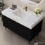 Meuble-lavabo de salle de bain avec lavabo encastré et rangement à 4 tiroirs