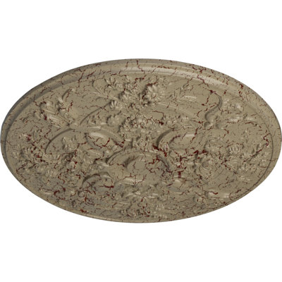 Endurathane Tellson Ceiling Medallion, 30 5/8"OD x 2 1/2"P (Fits Canopies up to 6 3/4"), Hand-Painted Copper Green Patina Finish
