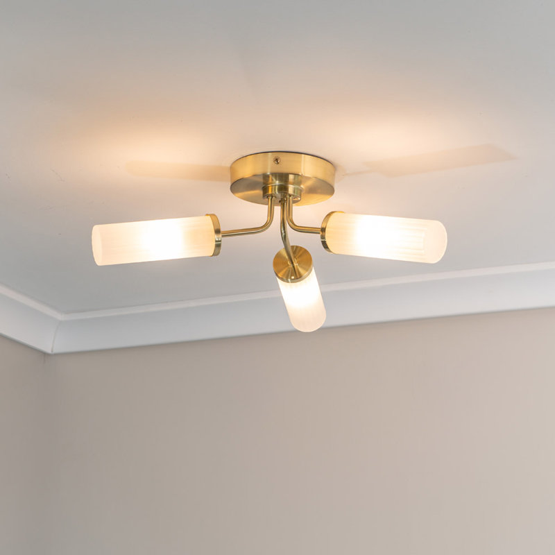 Adbeel Glass Flush Mount, Yes, Gold