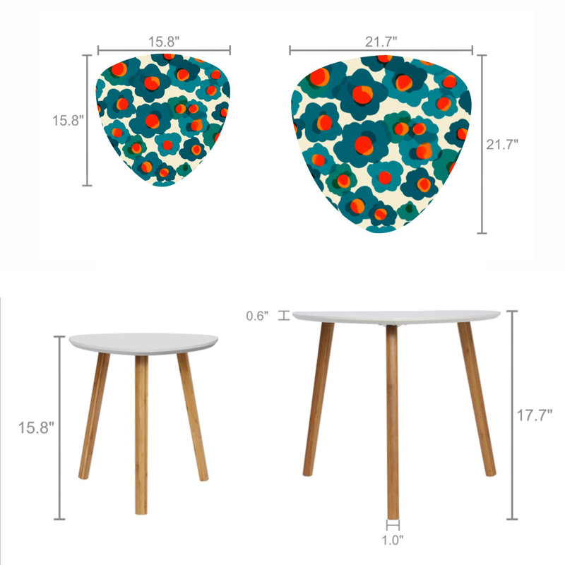 Ensemble de 2 tables basses gigognes Triangle