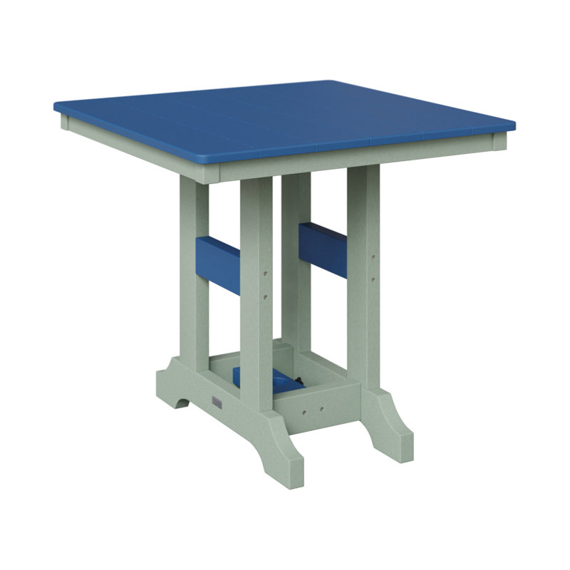 Table de salle à manger à hauteur de comptoir 33 po Berlin, Écume de mer, écume de mer, H 35,5 po x l 33 po x P 33 po