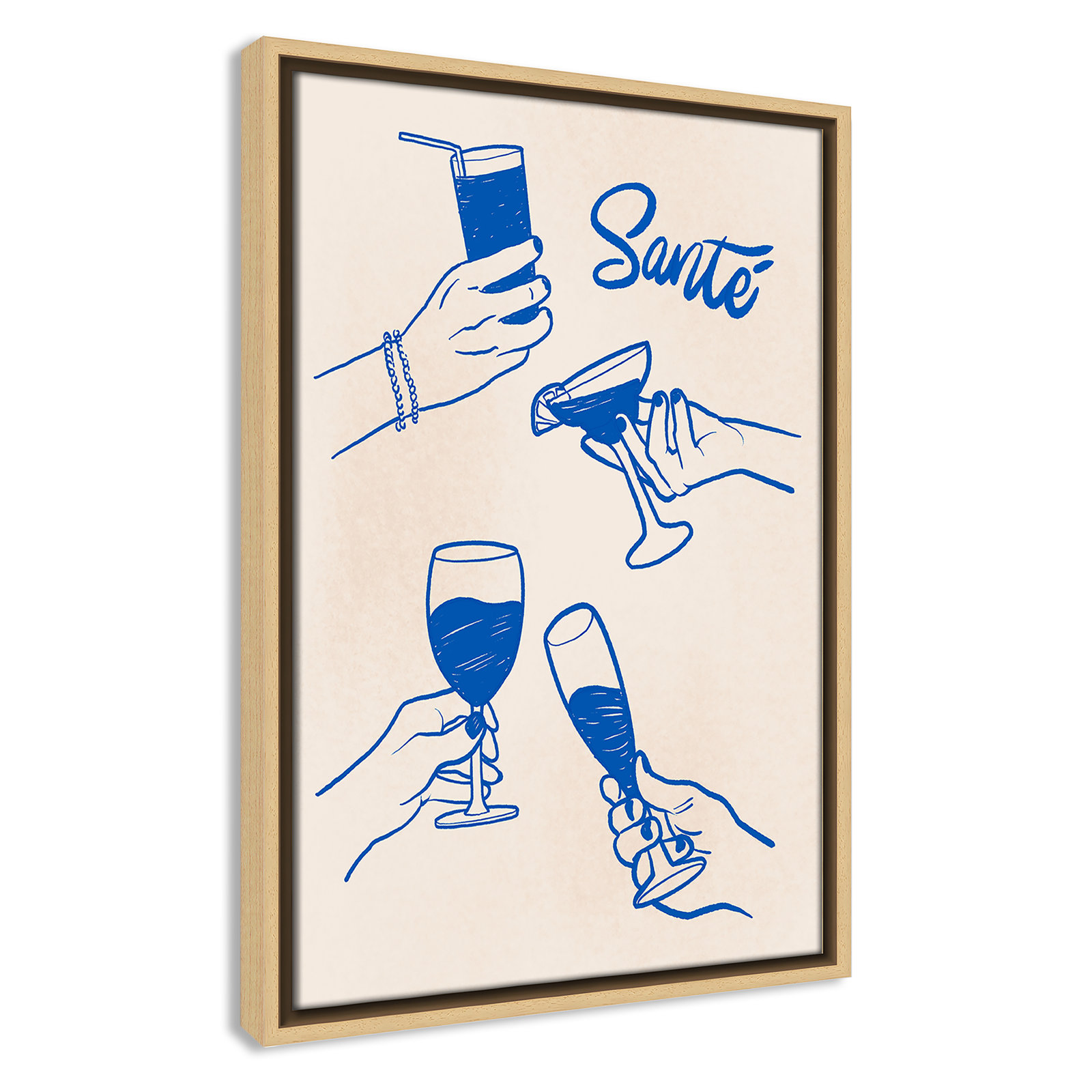 Sante Print by Kimberly Allen, 13.5'' W x 19.5'' H, Natural Floater